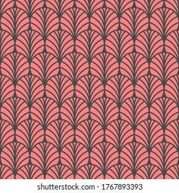 Fan seamless abstract geometric pattern, retro background, chinoiserie pattern