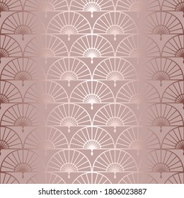 Fan seamless pattern. Chinese, Japanese style. Elegant geometric background. Modern stylish texture. Beautiful backdrop. Repeating delicate design for gift wrapper, fabric, cases, prints. Vector