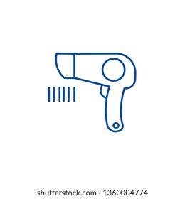 Fan sign line icon concept. Fan sign flat  vector symbol, sign, outline illustration.