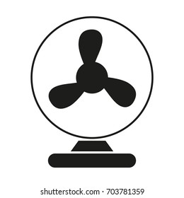 Fan silhouettes Vector black icon on white background