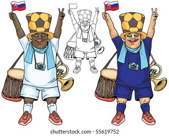 Fan of Slovakia,
 without gradients, very easy to edit, conveniently grouped