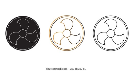 Fan Smart Home Thin Line Icon
