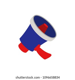 fan speaker illustration. Element of fans accessory for mobile concept and web apps. Colored in Russian national flag fan speaker flat can be used for web and mobile on white background