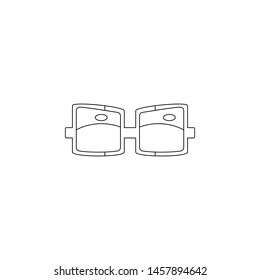 fan spectacles icon. Element of russian fan atributs for mobile concept and web apps icon. Outline, thin line icon for website design and development, app development