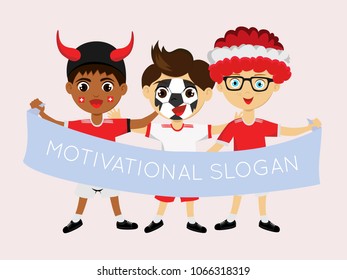 Fan of Switzerland national football, hockey, basketball team, sports. Boy with Switzerland flag in the colors of the national command with sports paraphernalia. Boy with Switzerland flag in the form
