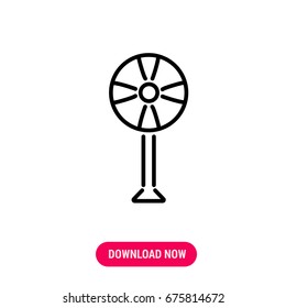 The fan with the tall foot vector icon, The ventilator symbol. Simple, modern flat vector illustration for mobile app, website or desktop app 