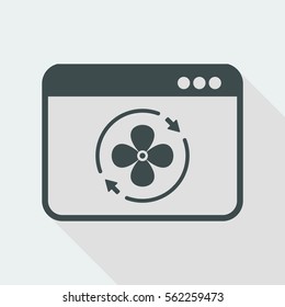 Fan for temperature system protection - Vector icon for computer website or application