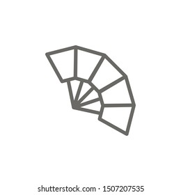 Fan, theater icon. Element of theater icon. Thin line icon
