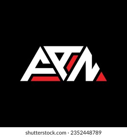 FAN triangle letter logo design with triangle shape. FAN triangle logo design monogram. FAN triangle vector logo template with red color. FAN triangular logo Simple, Elegant, and Luxurious design.