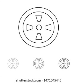 Fan, Turbine, Wind Bold and thin black line icon set. Vector Icon Template background