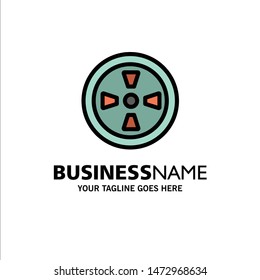 Fan, Turbine, Wind Business Logo Template. Flat Color