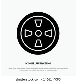 Fan, Turbine, Wind solid Glyph Icon vector. Vector Icon Template background