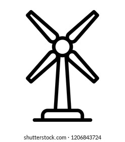A fan type windmill often use in farms 