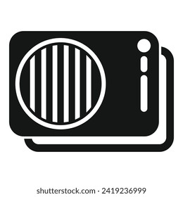 Vector simple del icono de control de la unidad de ventilador. Limpiar el filtro. Arreglar el servicio al hombre en casa