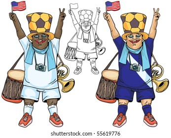 Fan of USA,
 without gradients, very easy to edit, conveniently grouped