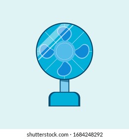 Fan Vector. Blue Fan vector illustration. Fan vector with flat design style.