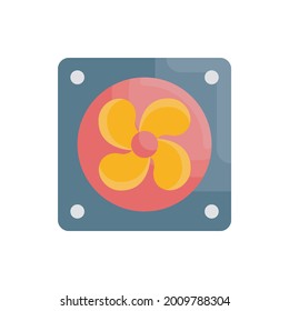 Fan vector flat icon style illustration. EPS 10 File symbol