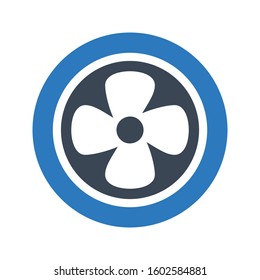 fan vector glyph color icon 