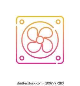 Fan vector gradient icon style illustration. EPS 10 file 
