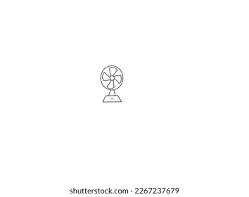 Fan vector icon. Black illustration isolated on white background for graphic and web design.