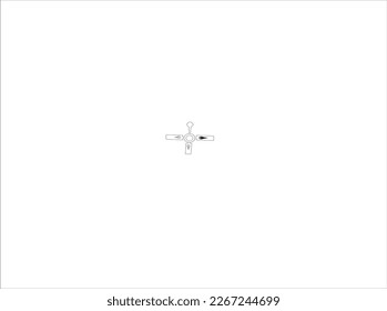 Icono vectorial del ventilador. Ilustración negra aislada en fondo blanco para diseño gráfico y web.