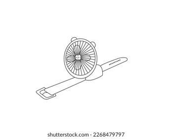 Lüftervektorsymbol. Schwarze Illustration einzeln auf weißem Hintergrund für Grafik und Webdesign.