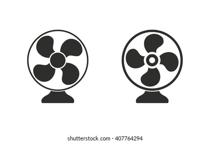Fan   vector icon. Black  illustration isolated on white  background for graphic and web design.
