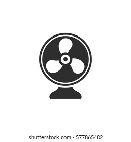 Fan vector icon. Black illustration isolated on white background for graphic and web design.