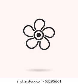 Fan vector icon. Black illustration isolated on white background for graphic and web design.