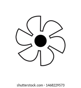 Fan vector icon. cooling fan icon