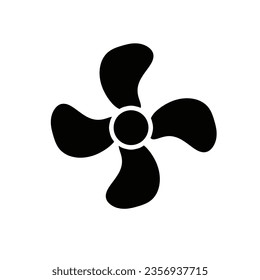 Fan vector icon. Flat vector illustration.