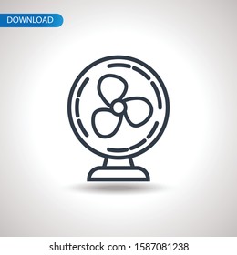 Fan vector icon. Illustration isolated for graphic and web design , Fan icon on white background. Vector illustration