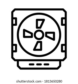 Fan vector icon. Illustration isolated for graphic and web design.