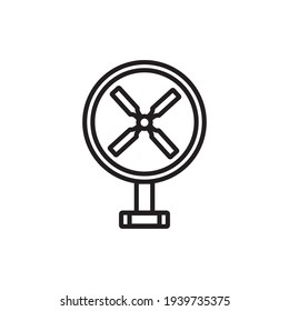 Fan vector icon. Illustration isolated for graphic and web design , Fan icon on white background. Vector illustration