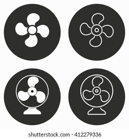 Fan    vector icon. Illustration isolated for graphic and web design.