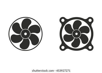 Fan vector icon. Illustration isolated on white background for graphic and web design.