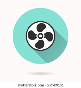 Icono de Vector de ventilador. Ilustración aislada para gráfico y Diseño web.