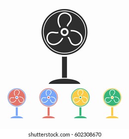 Fan vector icon. Illustration isolated for graphic and web design.