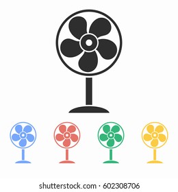 Fan vector icon. Illustration isolated for graphic and web design.