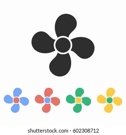 Fan vector icon. Illustration isolated for graphic and web design.