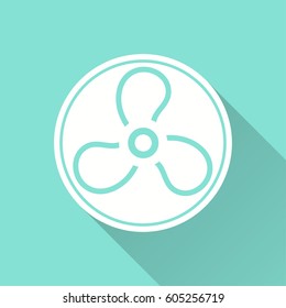 Fan vector icon. Illustration isolated for graphic and web design.