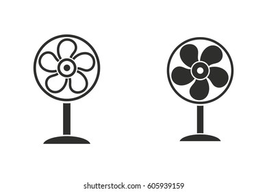 Fan vector icon. Illustration isolated for graphic and web design.