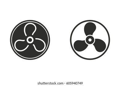Fan vector icon. Illustration isolated for graphic and web design.
