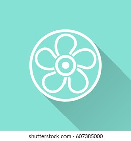 Fan vector icon. Illustration isolated for graphic and web design.