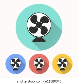 Fan vector icon. Illustration isolated for graphic and web design.