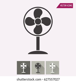 Fan vector icon. Illustration isolated for graphic and web design.