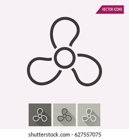 Fan vector icon. Illustration isolated for graphic and web design.