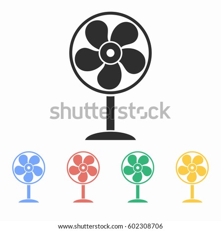 Fan vector icon. Illustration isolated for graphic and web design.