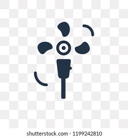 Fan vector icon isolated on transparent background, Fan transparency concept can be used web and mobile