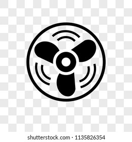 Fan vector icon on transparent background, Fan icon